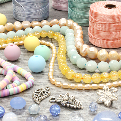 Translucent Spring Bead Set, Faceted Barrel Beads, Pony Bead