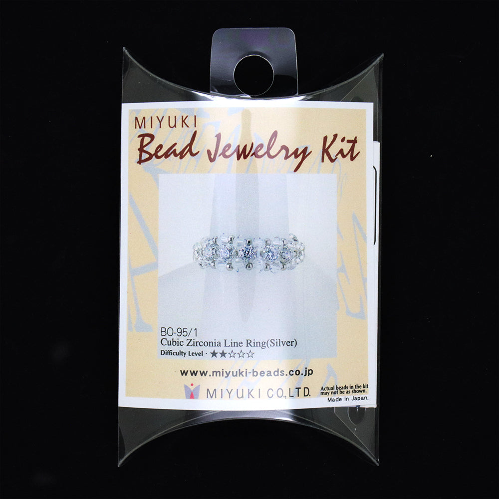 Cubic Zirconia Line Ring Silver Kit