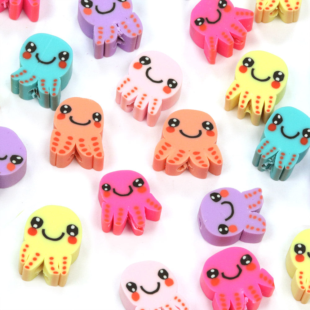 Polymer Clay Octopus 10mm - Pack of 50