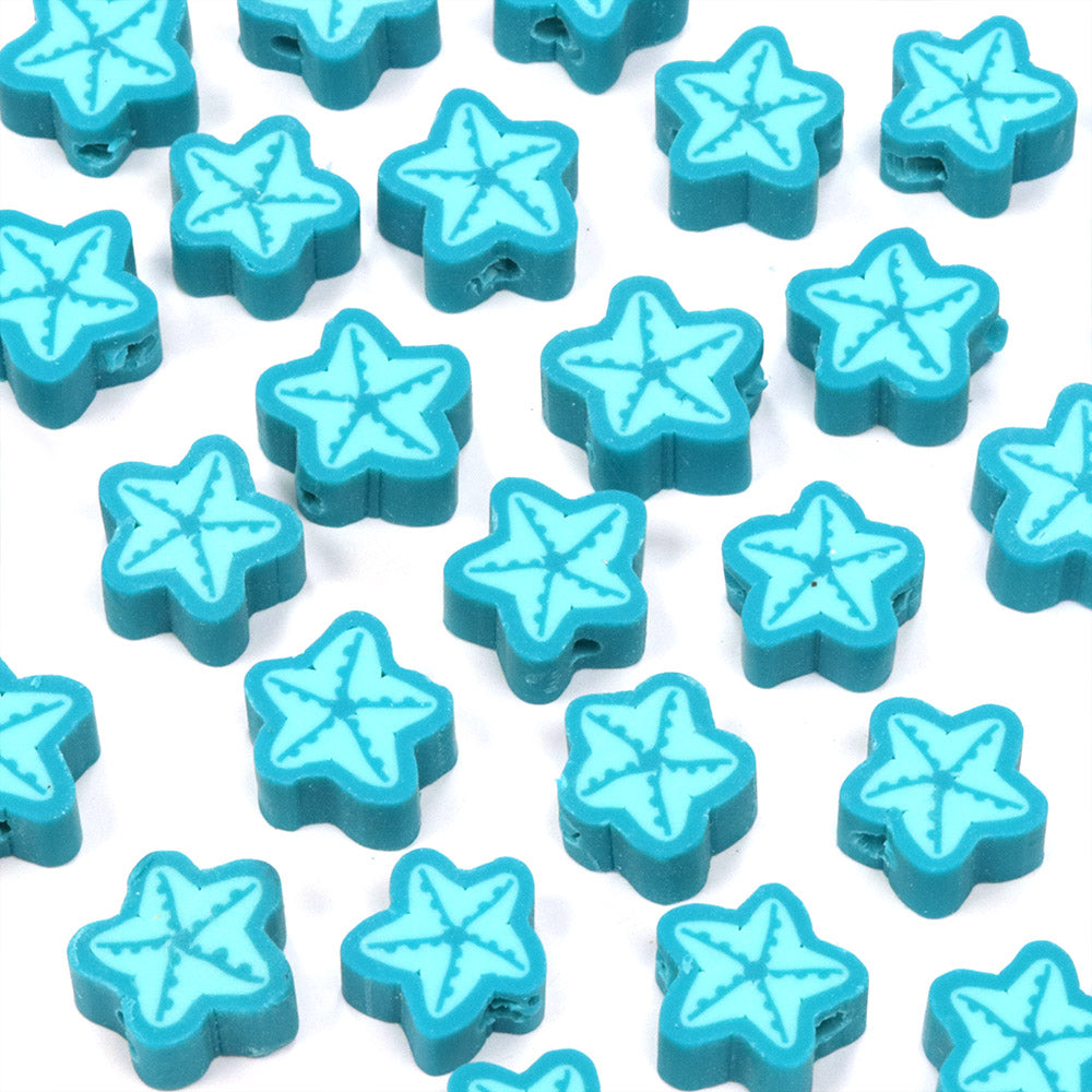 Polymer Clay Starfish 10mm - Pack of 50