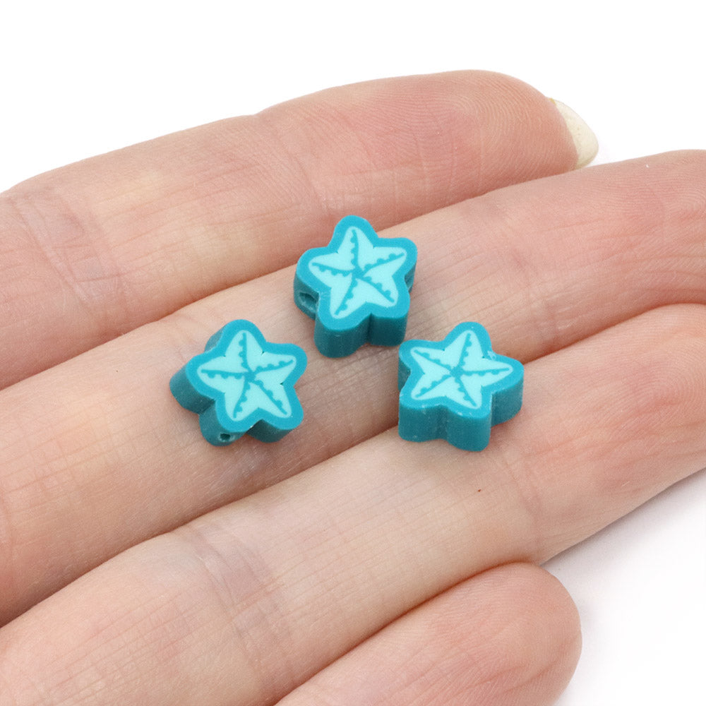 Polymer Clay Starfish 10mm - Pack of 50