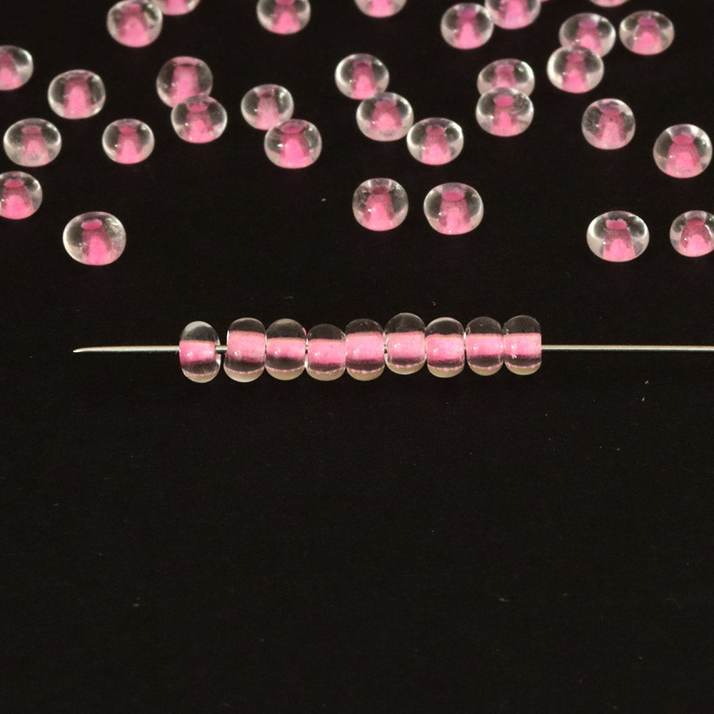 Glow in the Dark Seed Beads 3mm Pale Pink - Pack of 220