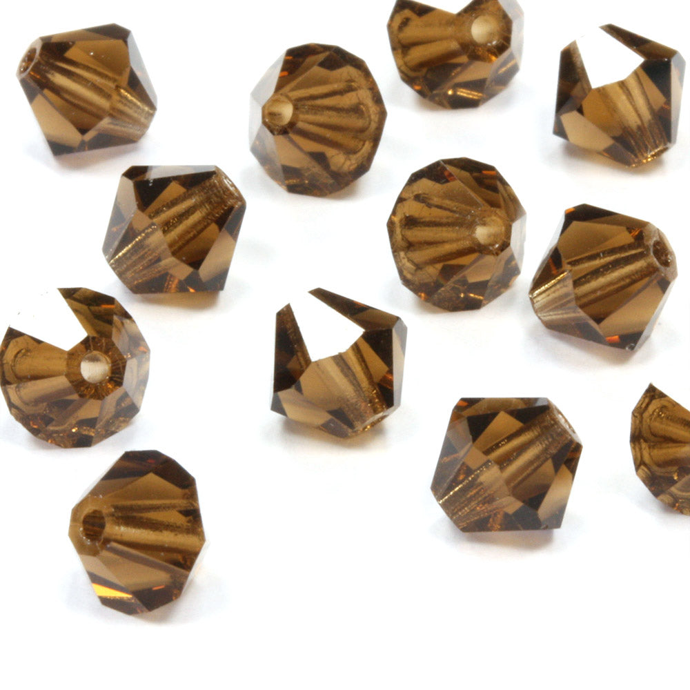 Preciosa Smoked Topaz Bicone 3mm - Pack of 20