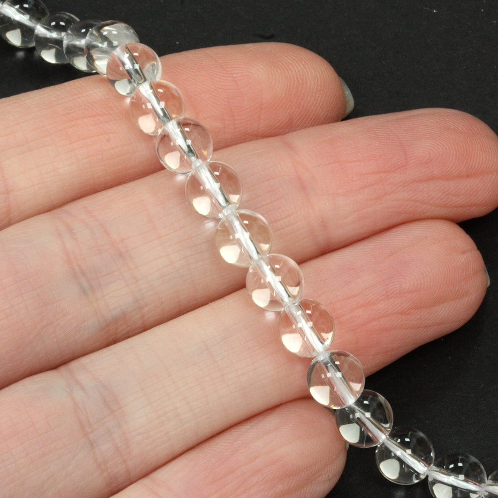 Crystal Quartz 6mm Rounds - 35cm Strand A Quality